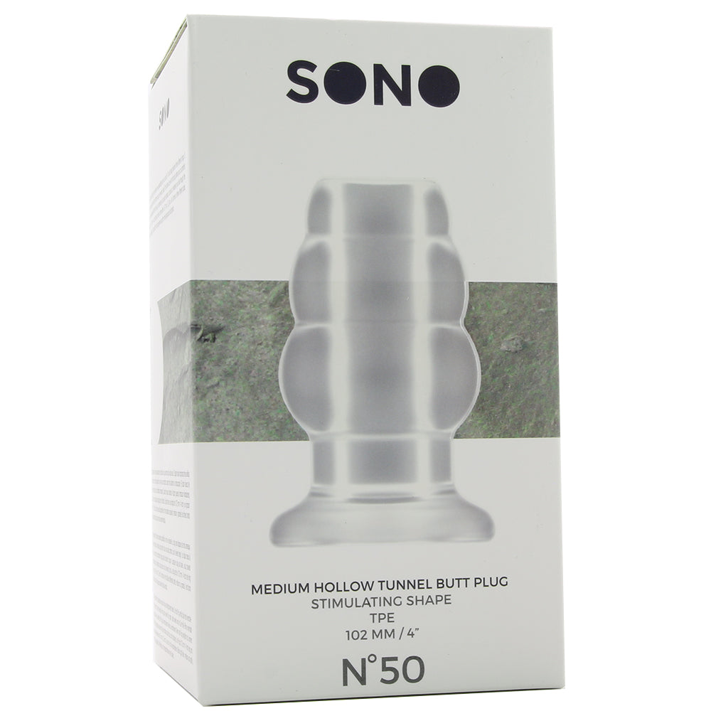 SONO No.50 Medium Hollow Tunnel Butt Plug in Clear