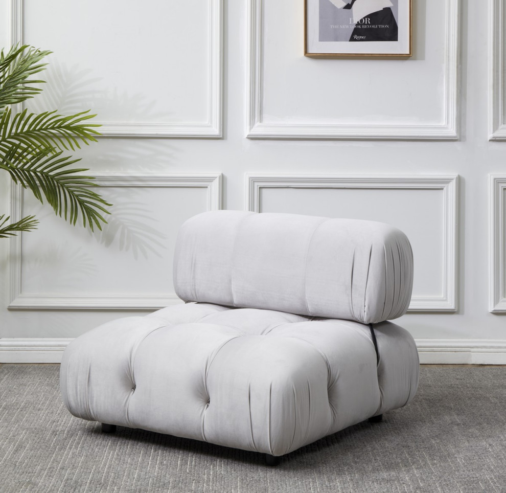 Safavieh Couture Ellamaria Tufted Accent Chair   Transitional   Armchairs And Accent Chairs   by Safavieh  Houzz