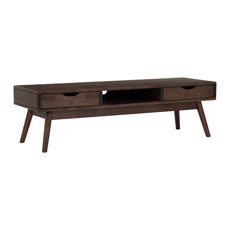 LAMAR Entertainment TV Unit with 2 Drawers 150cm - Walnut