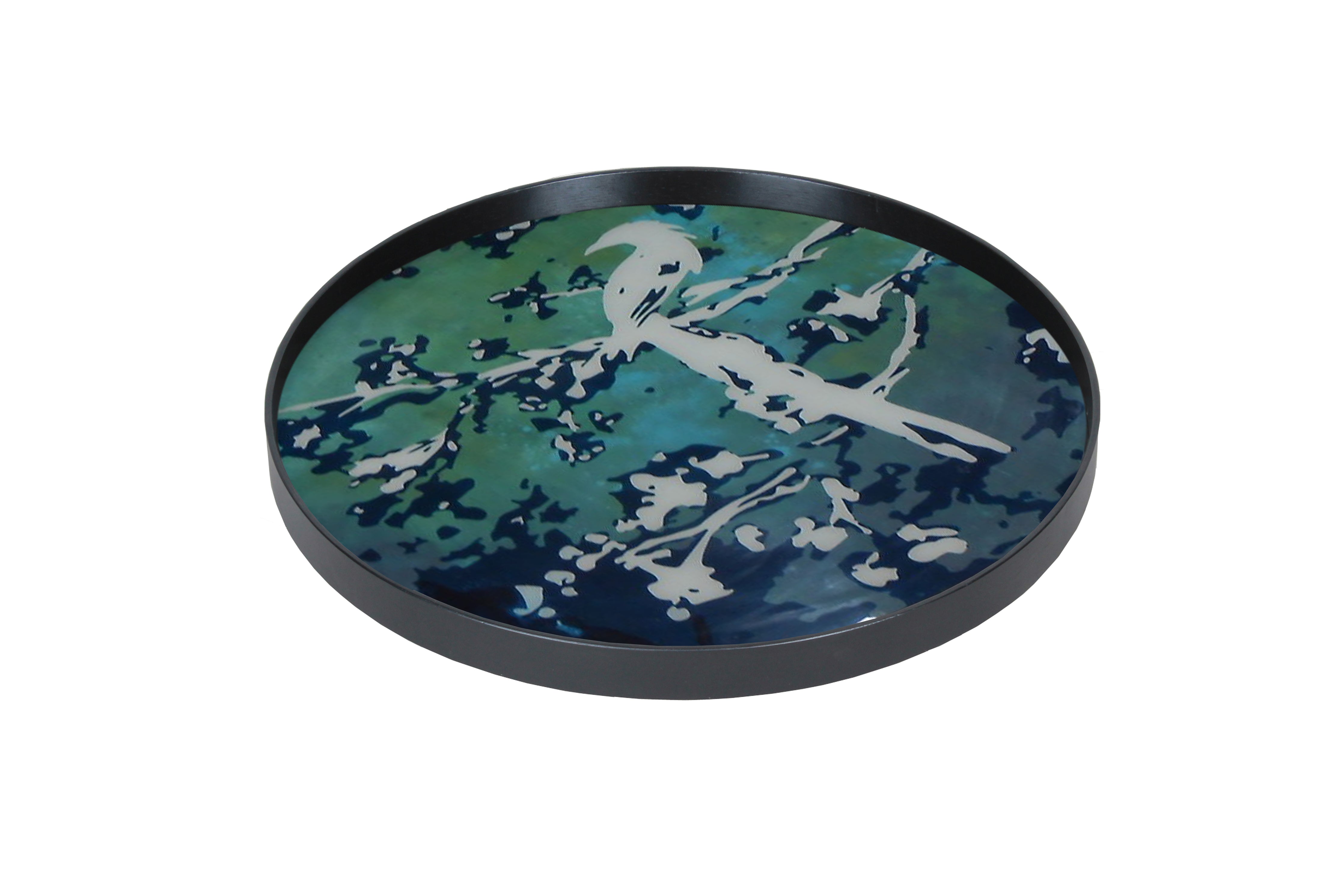 Birds of Paradise Glass Tray