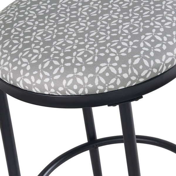 HomePop Upholstered Metal Barstool