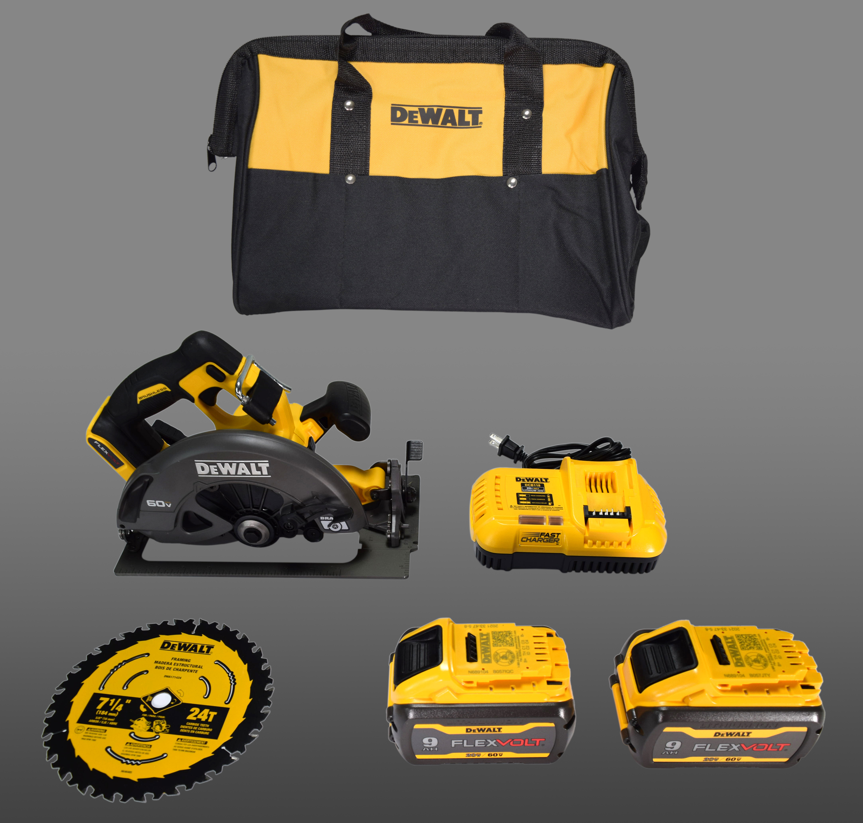 Dewalt DCS578X2 60V MAX FLEXVOLT Brushless 7-1/4' Cordless Circular Saw Kit