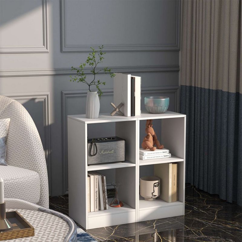 Hivago 2-tier Bookcase Set of 2 with Anti-toppling Device