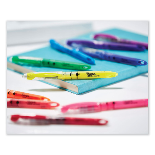 Sharpie Liquid Pen Style Highlighters， Chisel Tip， Assorted Colors， 10/Set (24415PP)