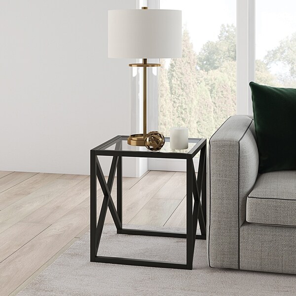 Silver Orchid Stifter Blackened Bronze Side Table