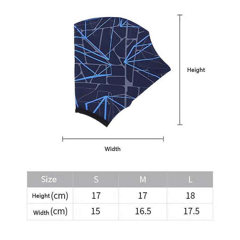 Unisex Nylon Swimming Gloves Aquatic Swimming Webbed Gloves Water Training Hands Webbed Flippers Floral Print Swim Gear Gloves