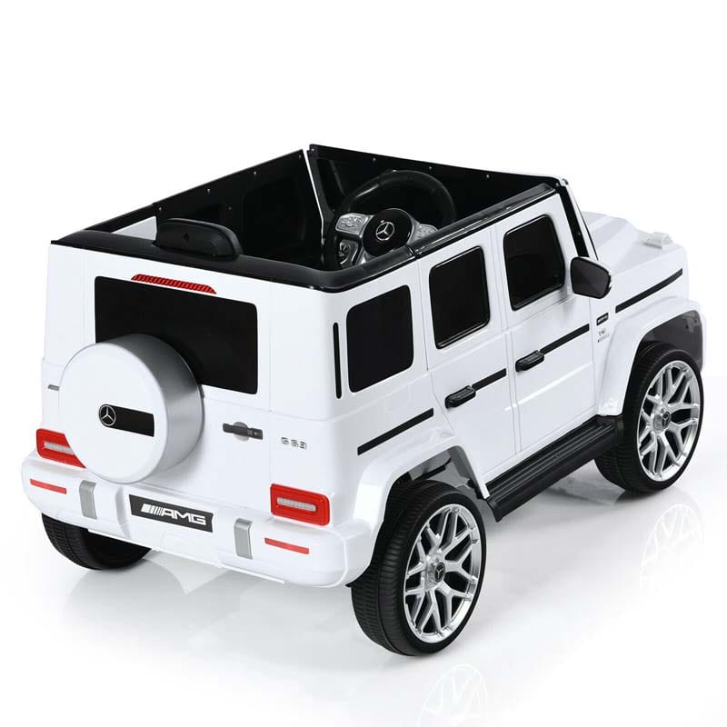 Licensed Mercedes-Benz G63 Kids Ride On Car, 12V Battery Powered Electric Toy Car with Spring Suspension