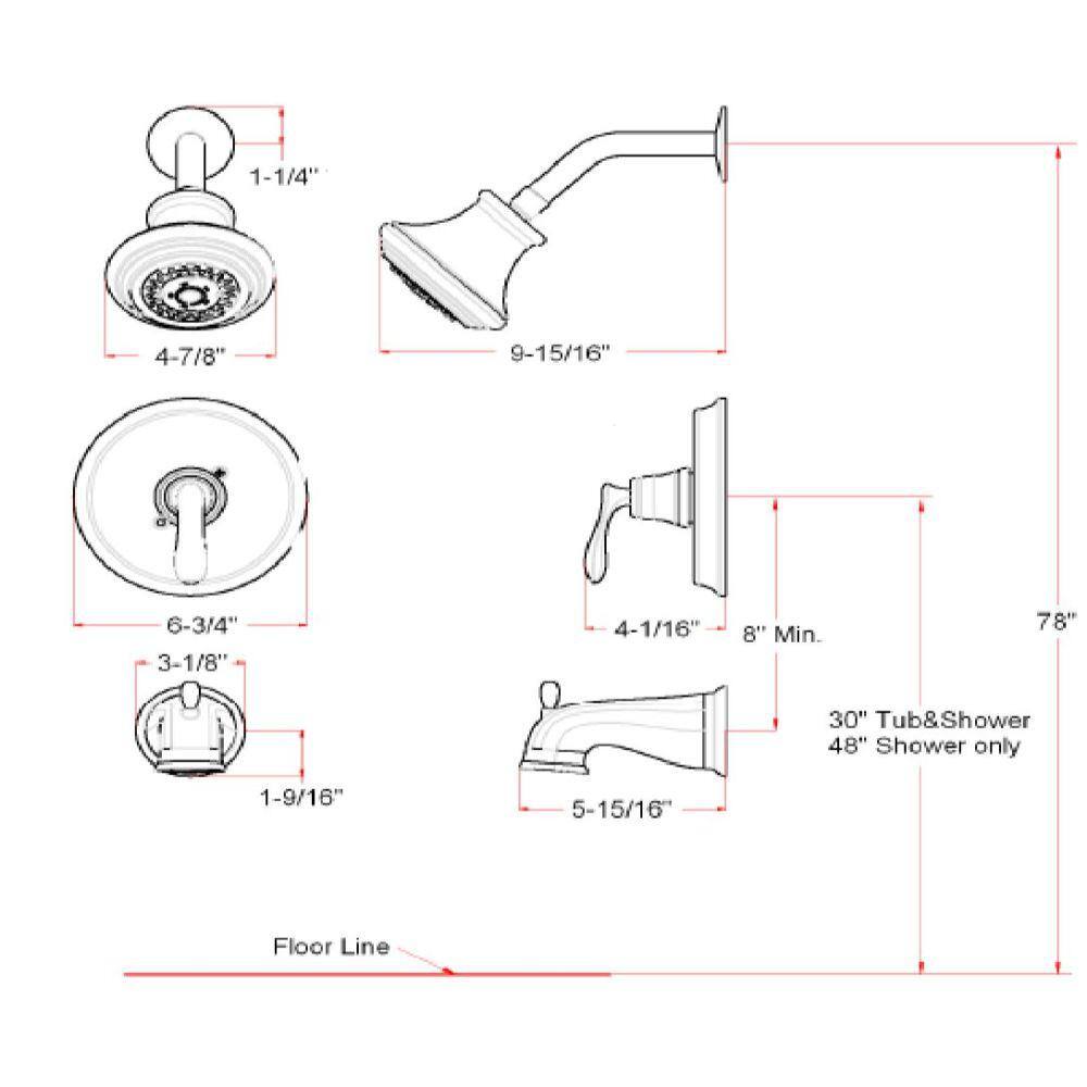 Design House Madison Single-Handle 3-Spray Tub and Shower Faucet in Oil Rubbed Bronze (Valve Included) 525774