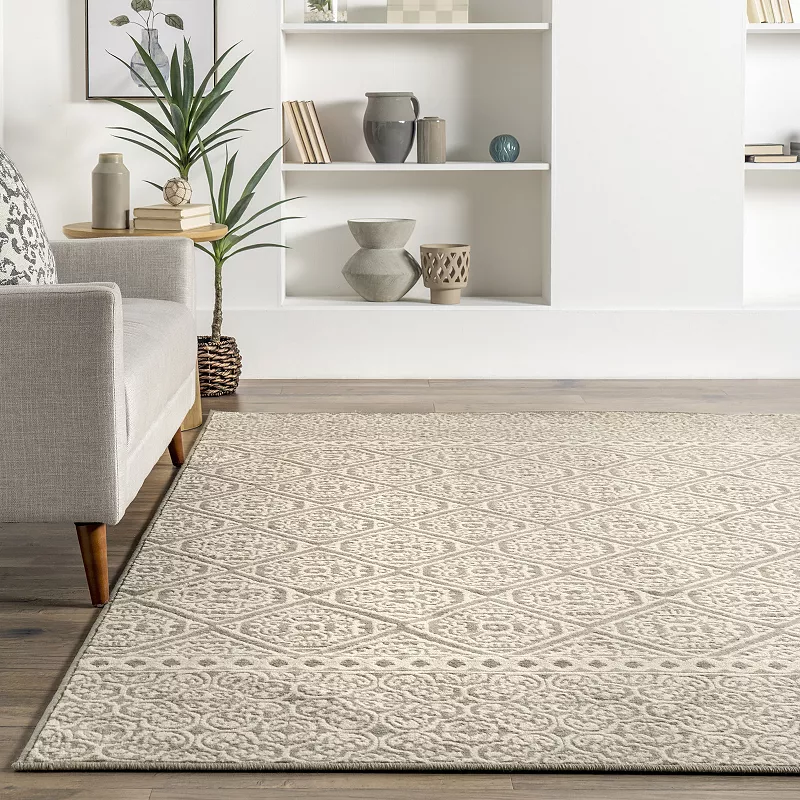 nuLoom Transitional Floral Jeanette Area Rug