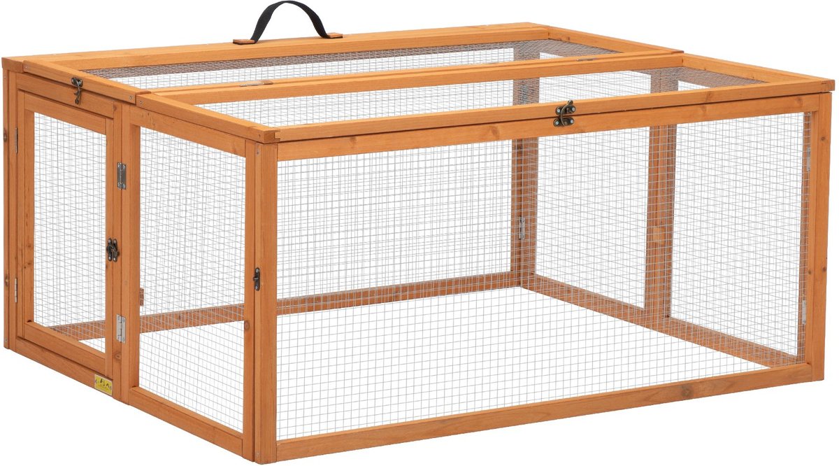 Coziwow Collapsible Small Pet Hutch， Orange