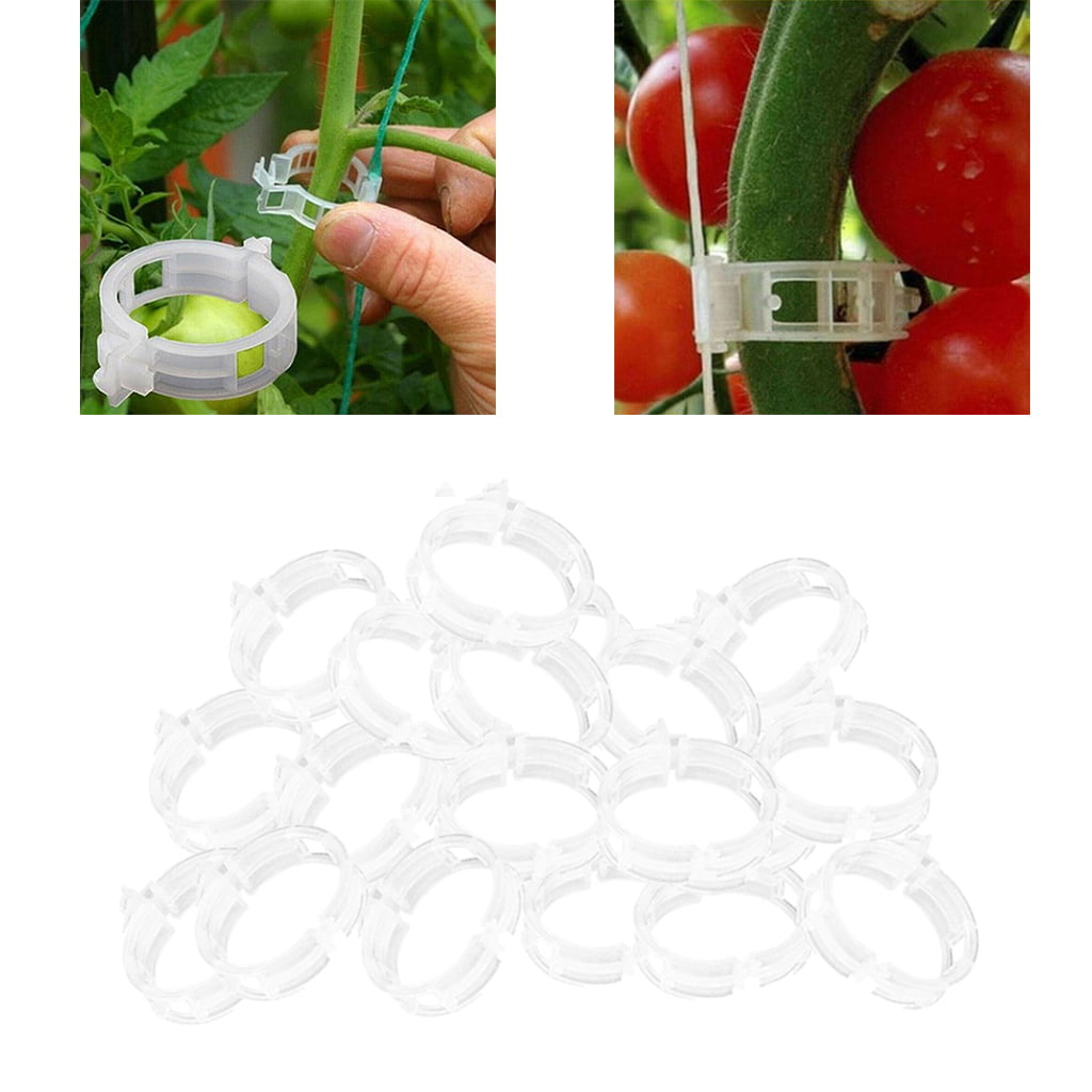 200-Pack Garden Plant Support Clips, Tomato Clips, Plant Ties, Trellis Clips for Securing Plants to Plant