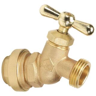 GripWerks 34 in. Push-Fit x 34 in. MHT Brass No Kink Hose Bibb Valve P181-8-34