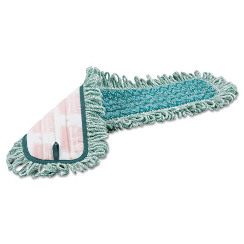 Rubbermaid HYGEN Microfiber Fringed Dust Mop Pad | 24w x 9d， Green | RCPQ426