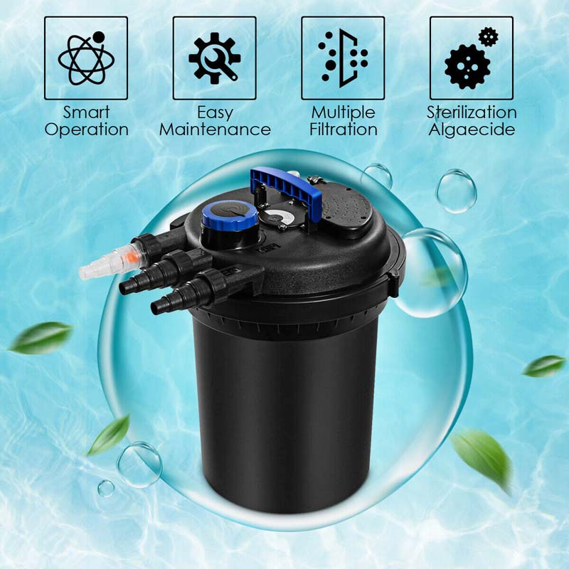 Pond Filter 4000 Gallons Pond Pressure Bio Filter with 13W UV Light