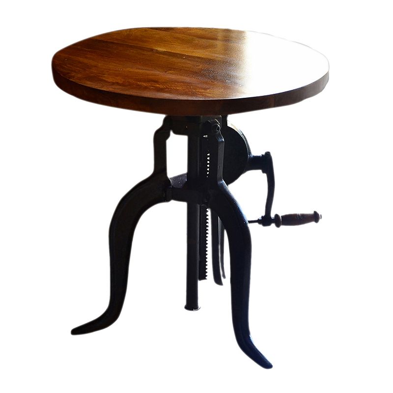 Carolina Forge Regan Adjustable Crank Accent Table