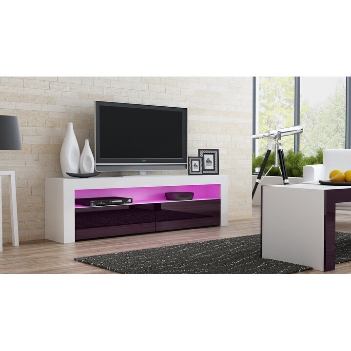 Milano Classic Modern 16 color LED 63 inch TV Stand