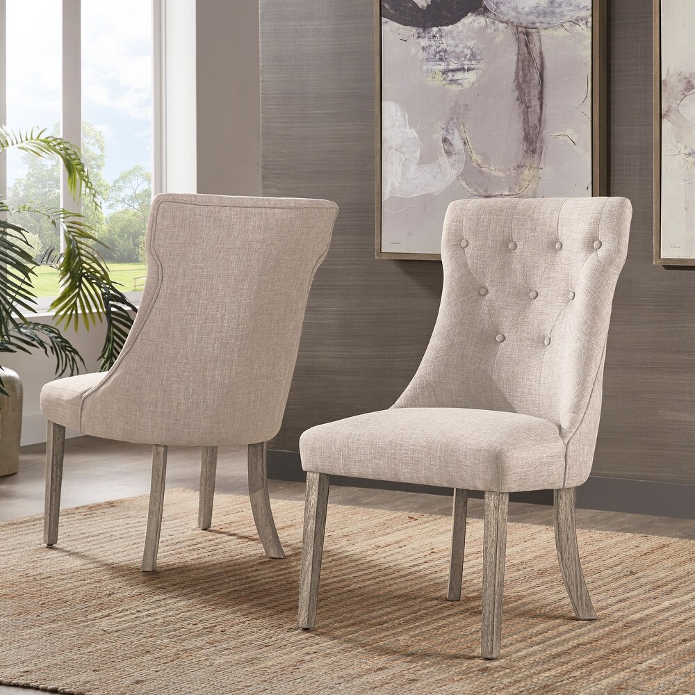 Voyager Button tufted Dining Chairs (Set of 2) by iNSPIRE Q Artisan
