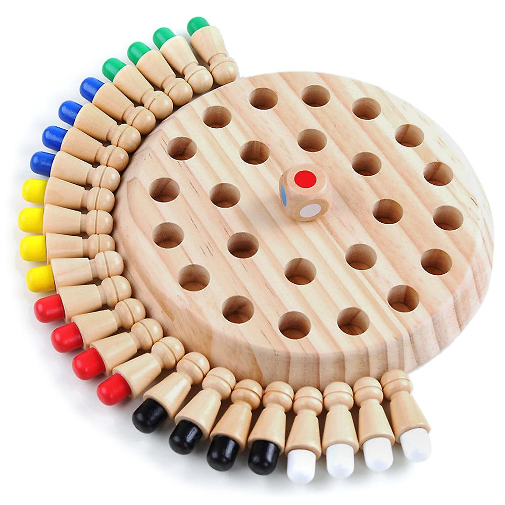 Children's Intelligent Toys Colorful Memory Chess Wooden Memory Matchstick Chess Game Memory Developing Chess Family Intellectual Toys No.273980