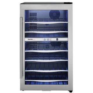 Danby Designer 19.44 in. 38-Bottle Freestanding Dual-Zone Wine Cooler DWC040A3BSSDD