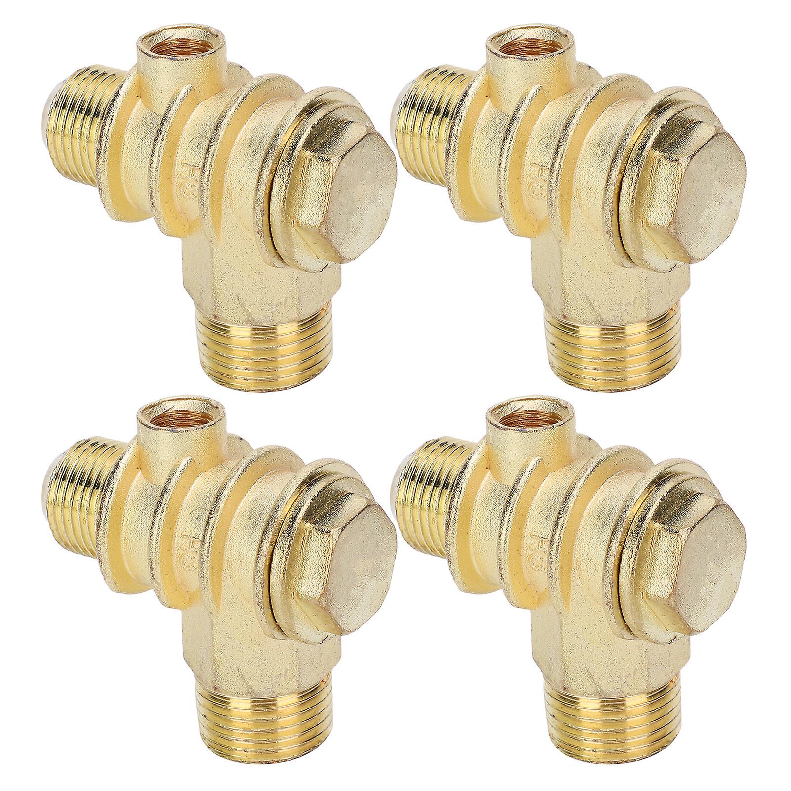 4pcs Air Compressor Check Valve Zinc Alloy Female Threaded Tube Pneumatic Fitting Tool