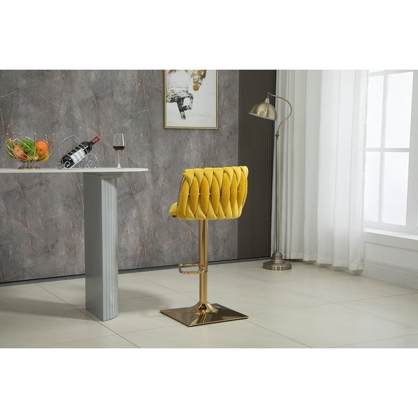 Upholstered Bar Stools with Back and Footrest， Counter Height Dining Chairs