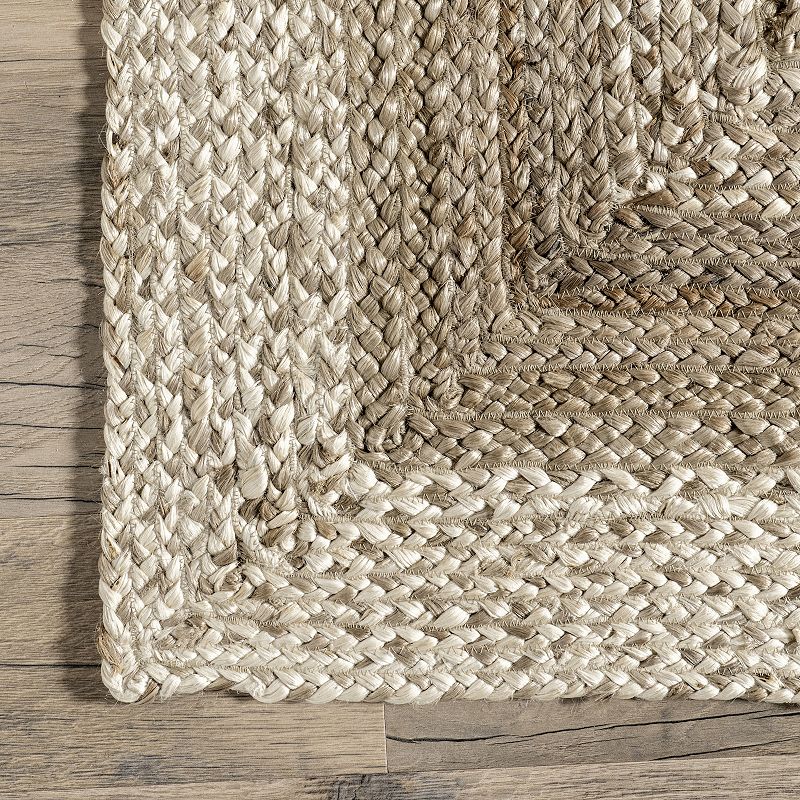 nuLoom Charlene Braided Border Jute Area Rug