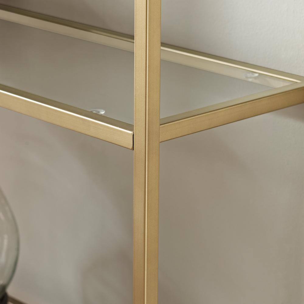 CROSLEY FURNITURE 80 in. GoldClear Metal 4-shelf Etagere Bookcase with Open Back CF6101-GL