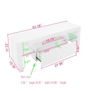 Winado LED TV Unit Cabinet Stand Shelf Table Free Storage Drawer 100132425938