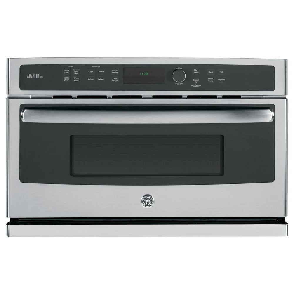 GE Profile Profile 30 in. Single Electric Wall Oven with Advantium Cooking in Stainless Steel PSB9120SFSS