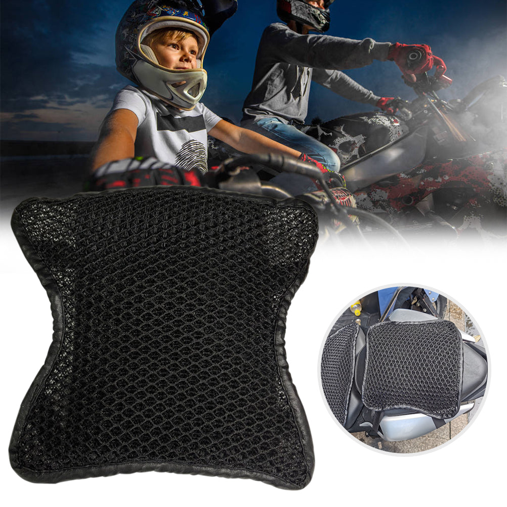 Motorcycle Double-layer Cushion Sunscreen and Waterproof Motorbike Seat Mat Anti-Slip Motorcycle Mesh Protective Seat Cover