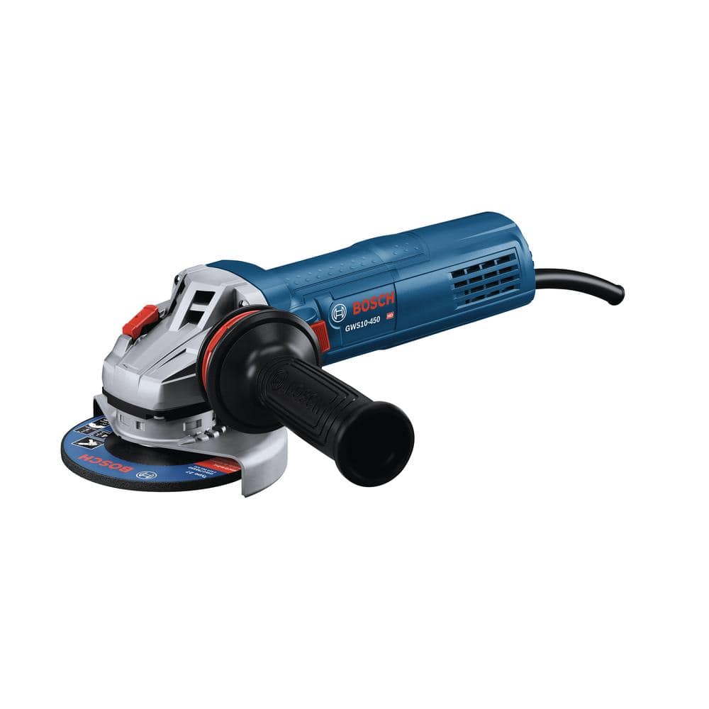 Bosch Corded 4-1/2 in. 10 Amp Ergonomic Angle Grinder with Paddle Switch GWS10-450