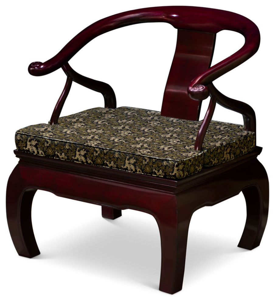 Rosewood Chow Leg Monk Chair   Asian   Armchairs And Accent Chairs   by China Furniture and Arts  Houzz