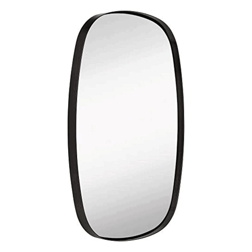 Contemporary Brushed Metal Oblong Wall Mirror (24