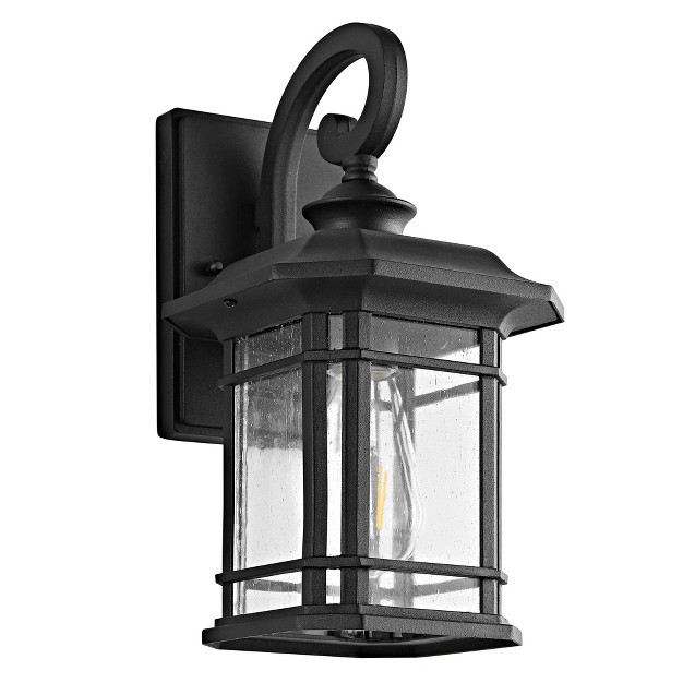 Lolia Outdoor Wall Lantern Black Safavieh