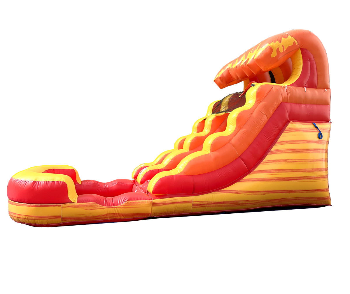 Pogo Bounce House Crossover Kids Inflatable Water Slide, Fire Marble with Blower, 12 ft