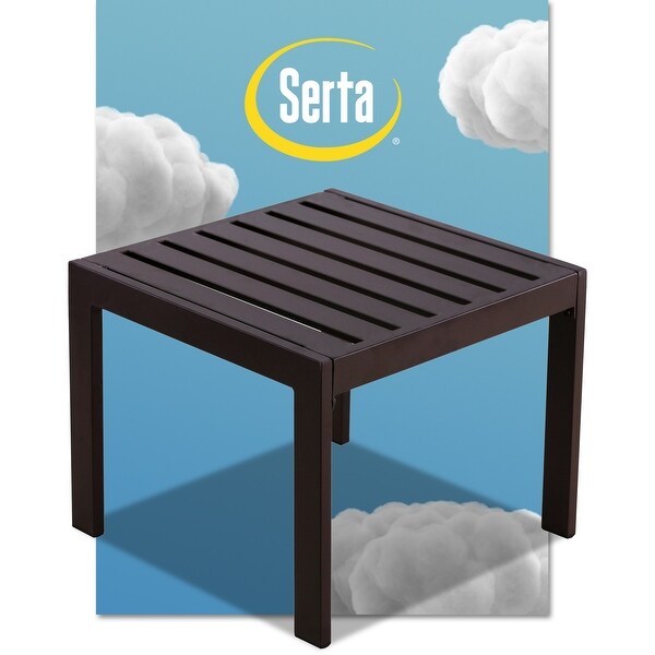 Serta Catalina Outdoor Side Table with Bronze Metal Frame Finish