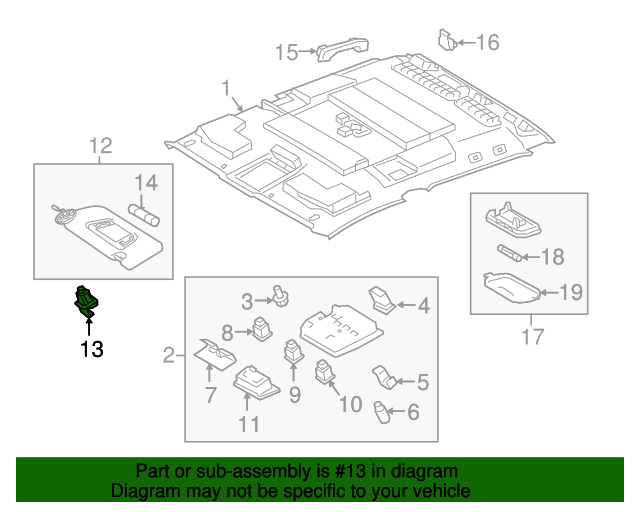 Genuine OE Toyota Visor Holder - 74348-04030-B0