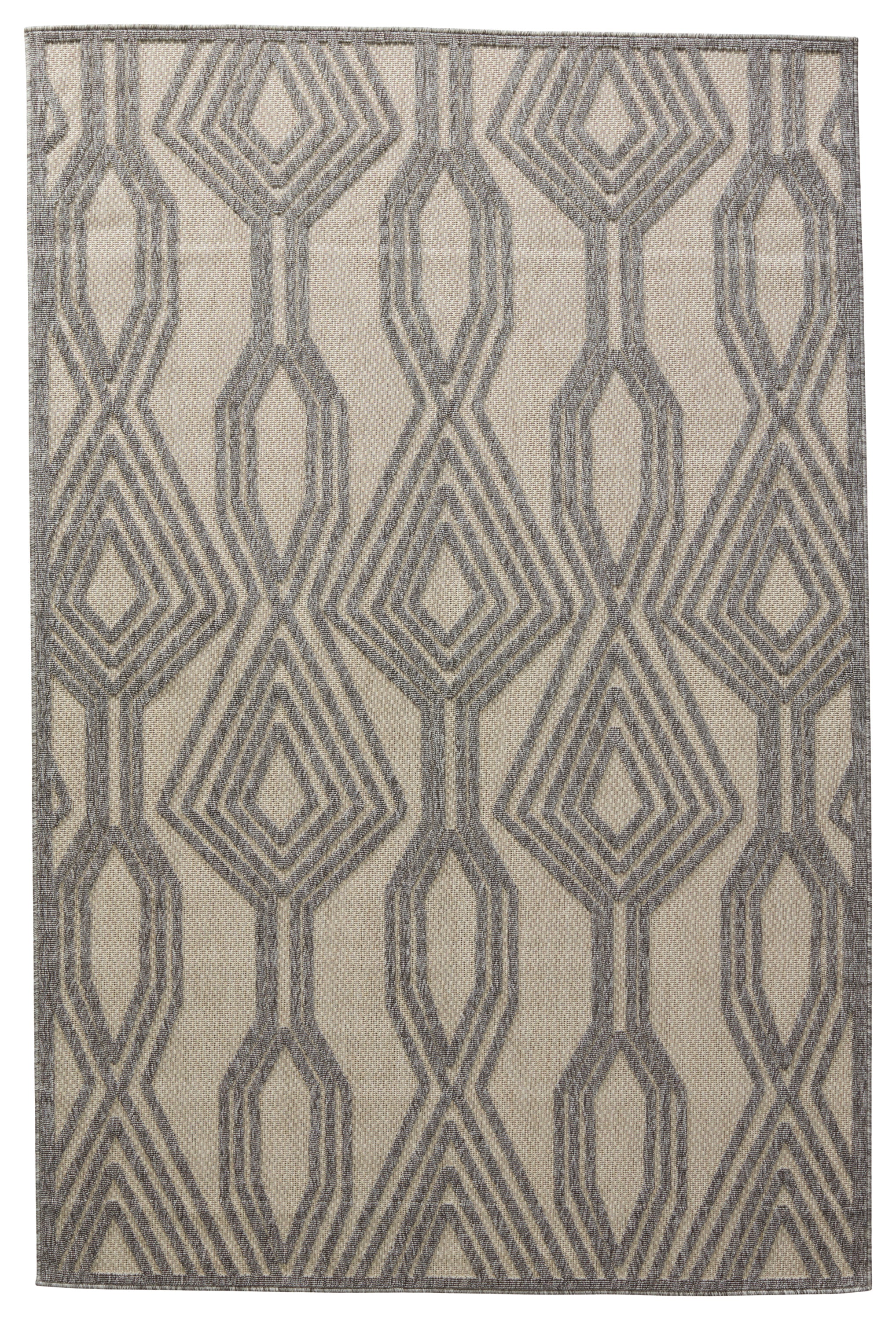 Tajiri Adana Indoor/Outdoor Cream & Gray Rug by Nikki Chu