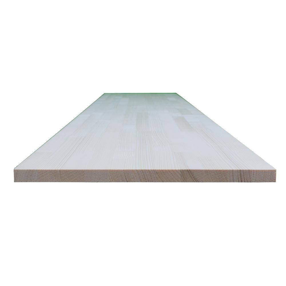 34 in. x 12 in. x 8 ft. Natural Wood Shelving Board White Spruce RichM703Wood05