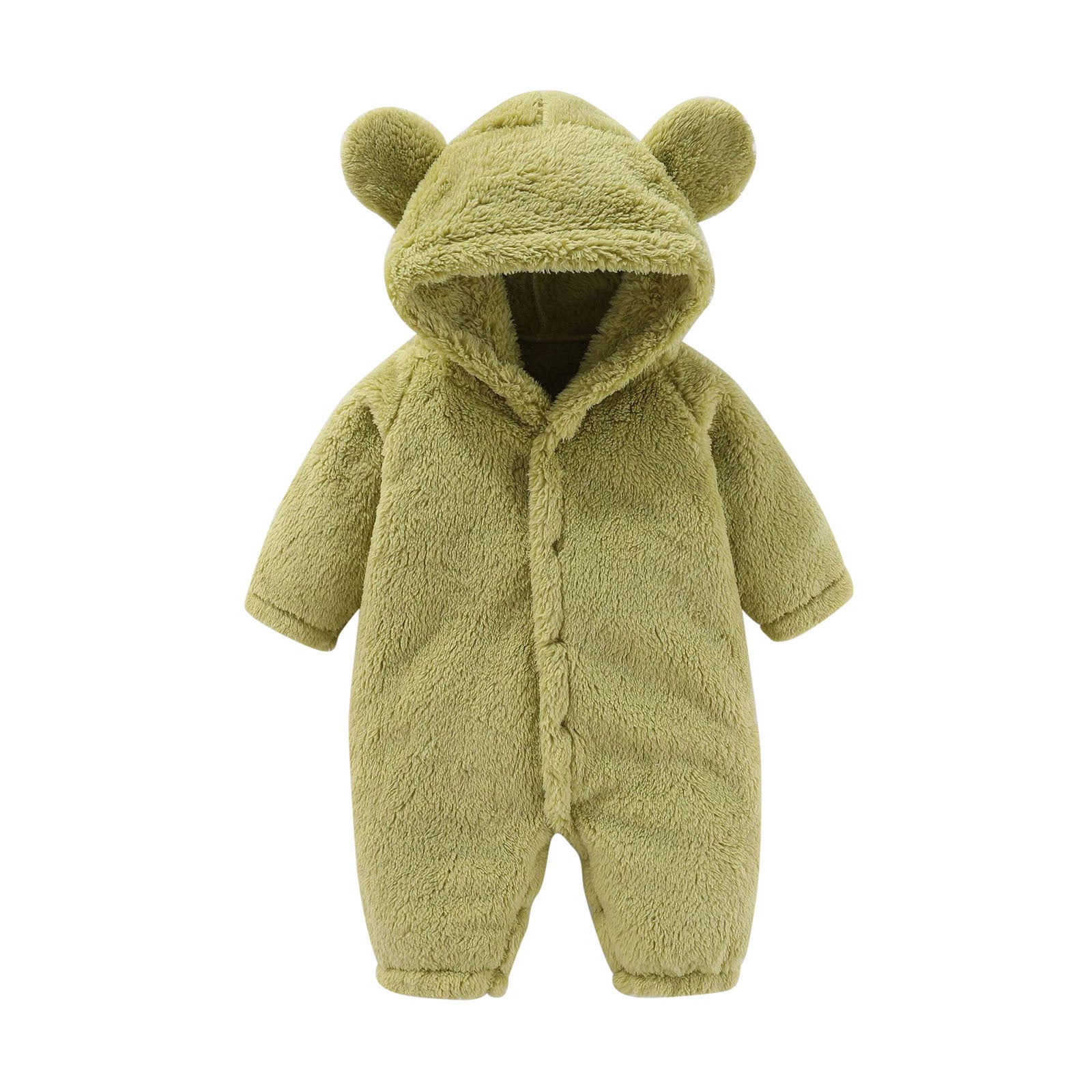 0-12M Newborn Baby Rompers Autumn Winter Warm Fleece Baby Boys Girl Costume Baby Girls Clothing Animal Overall Baby Jumpsuits