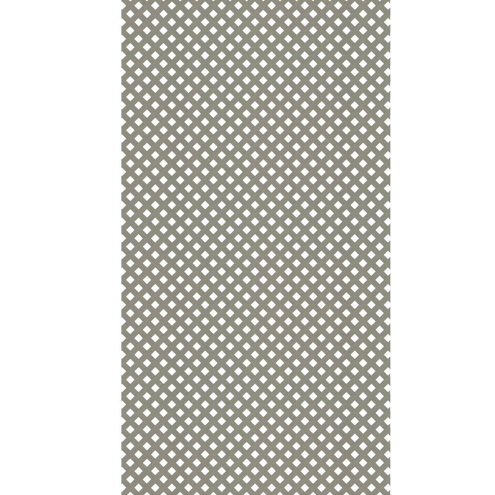 Veranda 4 ft. x 8 ft. Nantucket Gray Privacy Vinyl Lattice 137997