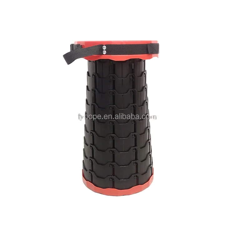 Portable plastic lightweight telescopic retractable camping stool