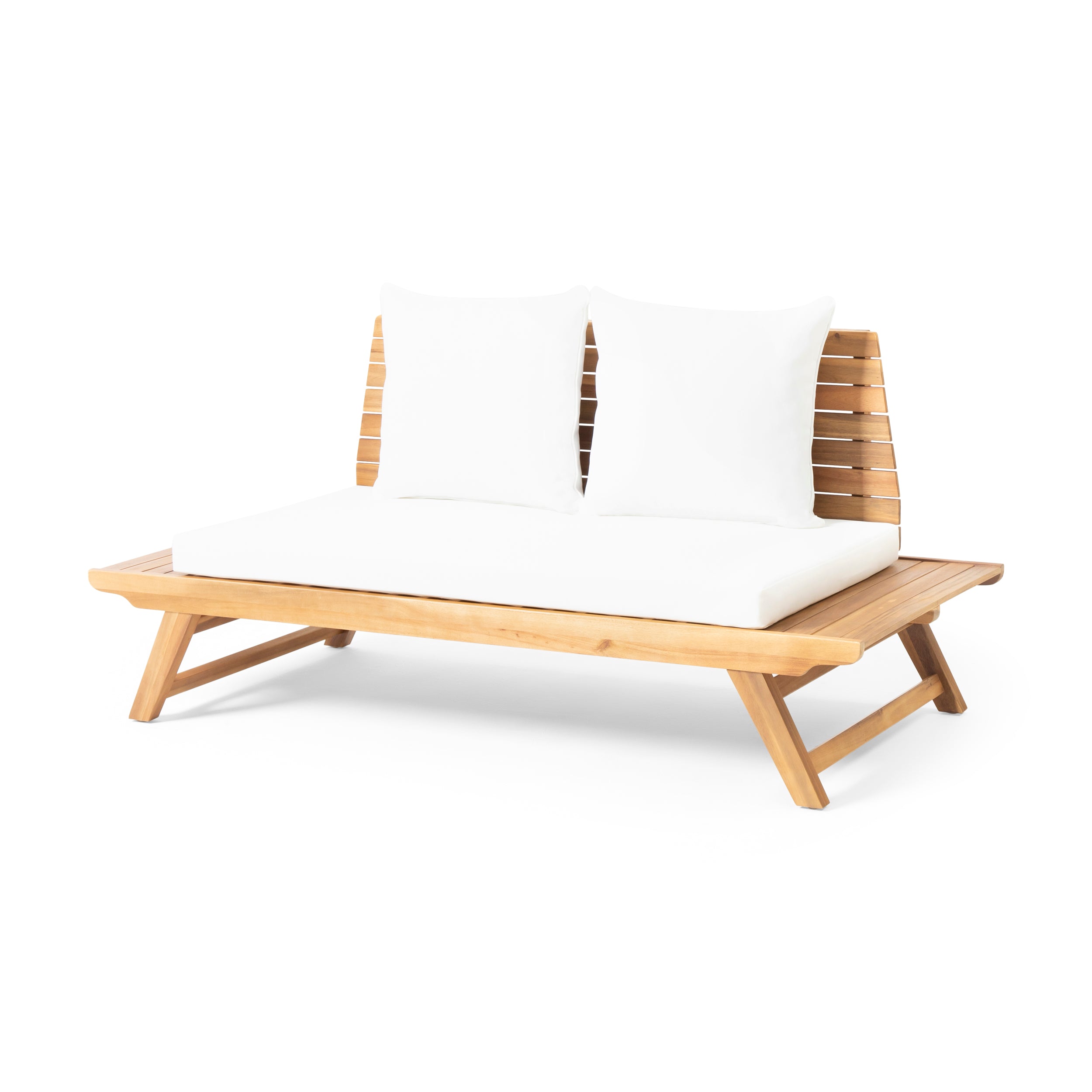 Kaiya Outdoor Acacia Wood 6 Seater Chat Set