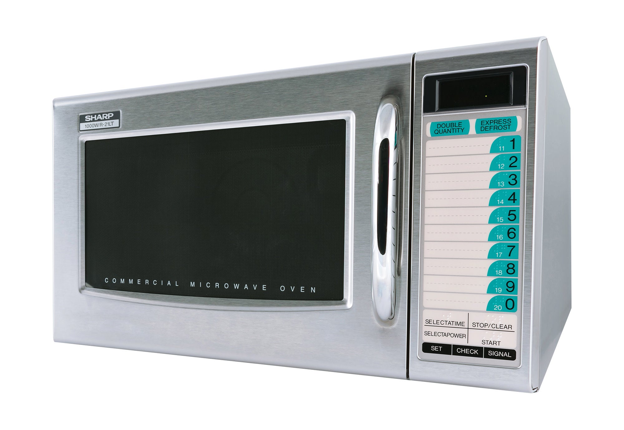 Sharp R-21Ltf 1000 Watt Commercial Microwave - Stainless Steel