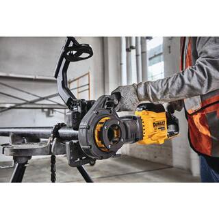 DW FLEXVOLT 60V MAX Cordless 12 in. - 2 in. Pipe Threader Kit with (2) FLEXVOLT 9.0Ah Batteries DCE700X2