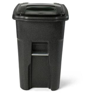 Toter 48 Gal. Blackstone Trash Can with Quiet Wheels and Attached Lid ANA48-56599