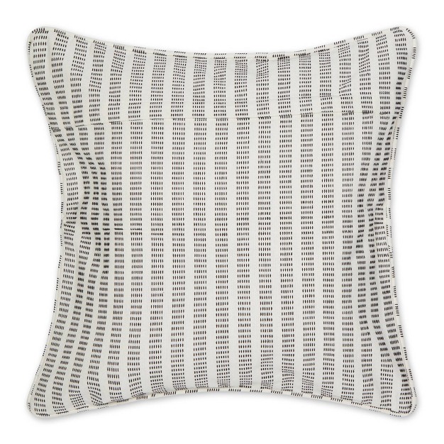 Dobby Striped Recycled Cotton Square Throw Pillow Cover Design Imports