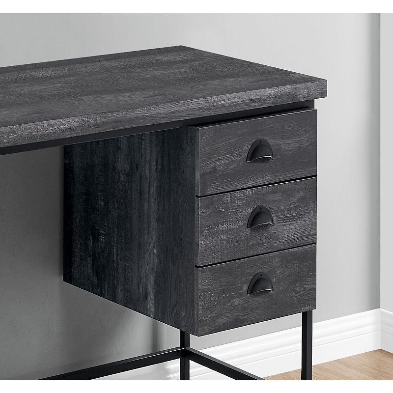 55 Charcoal Black Contemporary Computer Desk