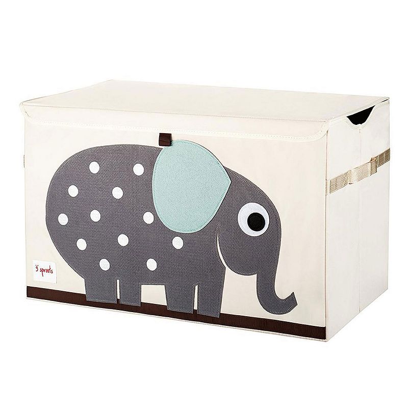 3 Sprouts Collapsible Toy Chest Storage Bin Bundle w/ Elephant + Sloth (2 Pack)