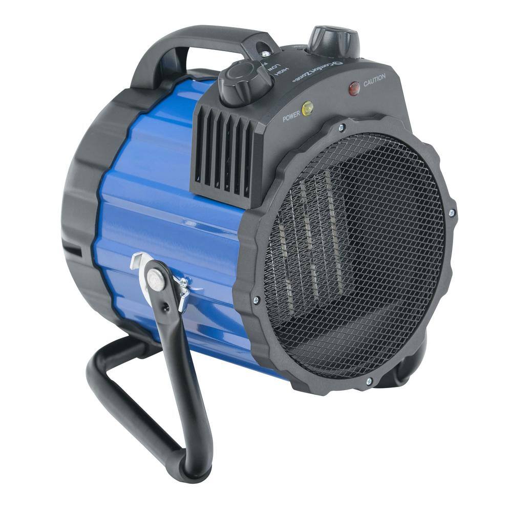 Comfort Zone 1500-Watt Portable Ceramic Utility Heater with Pivoting Cradle Base in Blue CZ285